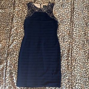Adrianna Papell Classic Deep Blue Occasion Dress